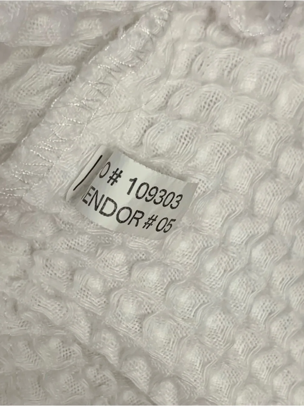 Monarch White Waffle Weave Spa Robe Unisex One Size Belted Hotel Resort Cotton - Picture 7 of 9